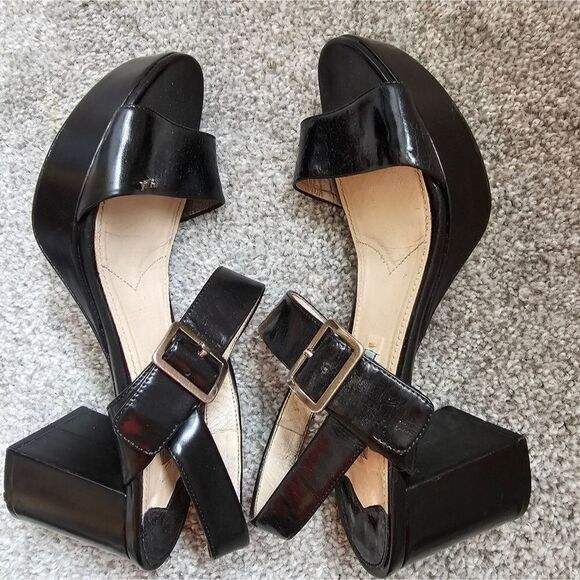 Prada Vintage Black Platform Strap Heels - Picture 11 of 12